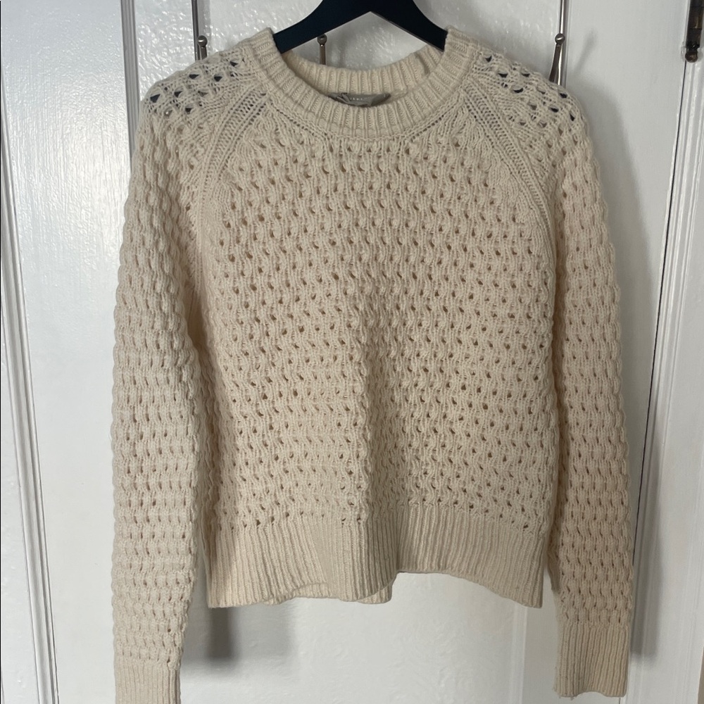Everlane Women's Cream Knit Crew Neck Sweater